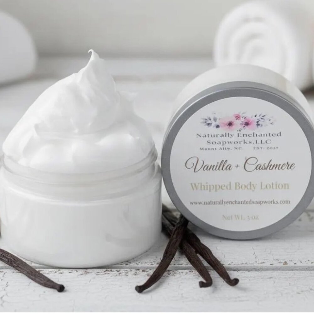 Whipped Body Butter, Thick winter lotion, Vanilla cashmere scented lotion